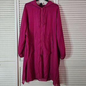 Torrid Pink Chiffon Hooded Cover Up